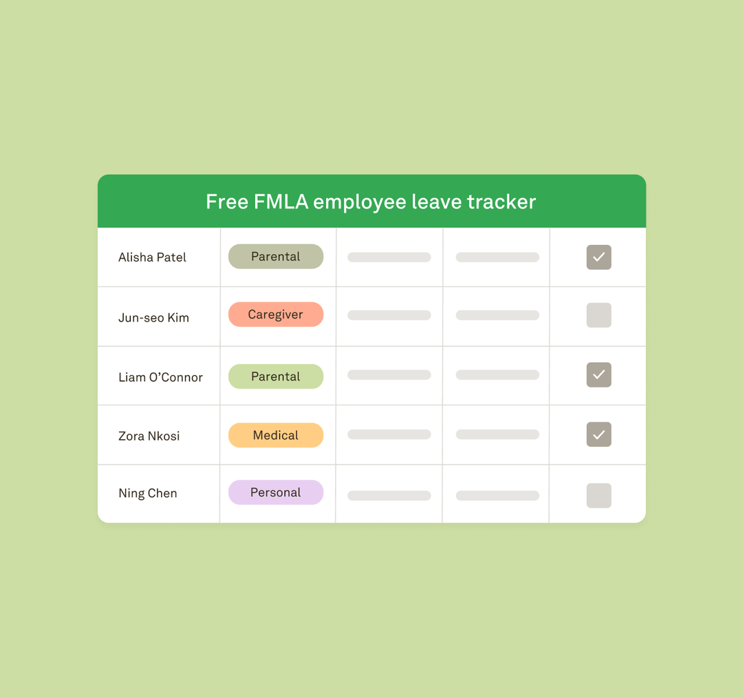 Free FMLA employee leave tracking template
